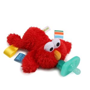 imageBright Starts Sesame Street Cozy Coo Soothing BPAFree Pacifier with Plush Toy  Elmo Ages Newborn   Green  442x204x417 Inch Pack of 1Elmo