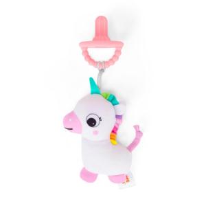 imageBright Starts SootheMate Plush Baby Teether Toy Unicorn Detachable PaciferShaped Teether for Newborns ampamp UpUnicorn