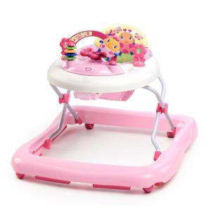 imageBright Starts Tiny Trek 2in1 Baby Activity Walker with Toy Station Adjustable Height and EasyFold Frame Jungle Vines Age 6 MonthsJuneberry Delight