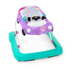 imageBright Starts Tiny Trek 2in1 Baby Activity Walker with Toy Station Adjustable Height and EasyFold Frame Jungle Vines Age 6 MonthsPurple Power