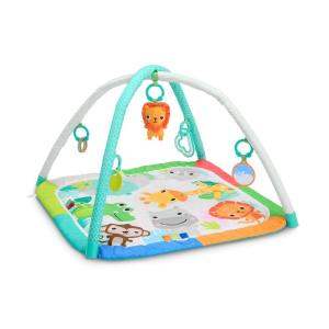 imageBright Starts Wild Wiggles Baby Activity Gym ampamp Play Mat with FoldingToy bar Newborn and up  Green 185 x 291 x 291Jungle Jubilee