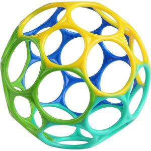 imageBright Starts Oball Easy Grasp Red Apple Teether Toy Hold My Own Collection BPA Free Unisex Newborn and UpBlueGreen