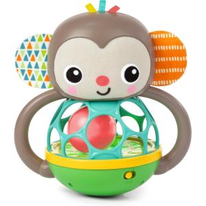 imageBright Starts Oball Easy Grasp Red Apple Teether Toy Hold My Own Collection BPA Free Unisex Newborn and UpBrown Monkey