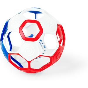 imageBright Starts Oball Easy Grasp Red Apple Teether Toy Hold My Own Collection BPA Free Unisex Newborn and UpRed  White  Blue Soccer Ball