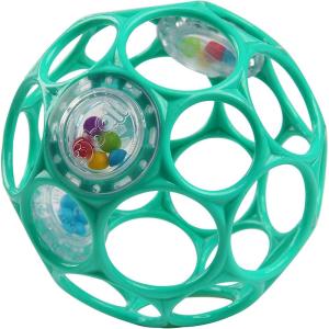 imageBright Starts Oball Easy Grasp Red Apple Teether Toy Hold My Own Collection BPA Free Unisex Newborn and UpTeal