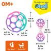 imageBright Starts Delightful Duo 2Pack Gift Set with EasyGrasp Oball Rattles Pink Baby Toys for Newborn and UpEasyGrasp Oball Bundle Gift Set Pink