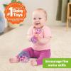 imageBright Starts Delightful Duo 2Pack Gift Set with EasyGrasp Oball Rattles Pink Baby Toys for Newborn and UpEasyGrasp Oball Bundle Gift Set Pink