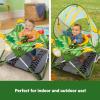imageBright Starts John Deere Pop N Jump Portable Baby Jumper Foldable IndoorOutdoor Baby Jumper with Sensory Activities Ages 612 MonthsGREEN