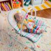 imageBright Starts Disney Baby MINNIE MOUSE Infant to Toddler Rocker amp Seat with Vibrations and Removable Toy Bar 030 Months Up to 40 lbs Forever BestiesRosy Rainbow