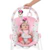 imageBright Starts Disney Baby MINNIE MOUSE Infant to Toddler Rocker amp Seat with Vibrations and Removable Toy Bar 030 Months Up to 40 lbs Forever BestiesMinnie Forever Besties