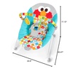 image:imageBright Starts Sesame Street Baby Bouncer Soothing Vibrations Infant Seat  I Spot Elmo with Cookie Monster and Big Bird  RemovableToy Bar 06 Months Up to 20 lbs