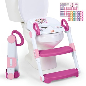 image:imageBright Starts Disney Junior Minnie Mouse My Size Potty Training Toilet Toddler Potty Chair with Flushing amp Cheering Sounds Removable Seat with Splash Guard amp Handles Ages 18 Months Up to 50 lbsMinnie Ladder