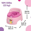 image:imageBright Starts Disney and Pixar Cars Full Comfort Potty Training Toilet Easy Clean Removable Bowl Splash Guard High Back for Comfort amp Stability Toddlers up to 50 lbsPINK
