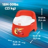 image:imageBright Starts Disney and Pixar Cars Full Comfort Potty Training Toilet Easy Clean Removable Bowl Splash Guard High Back for Comfort amp Stability Toddlers up to 50 lbsRED