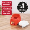 image:imageBright Starts Disney and Pixar Cars Full Comfort Potty Training Toilet Easy Clean Removable Bowl Splash Guard High Back for Comfort amp Stability Toddlers up to 50 lbsRED