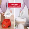 image:imageBright Starts Disney and Pixar Cars Full Comfort Potty Training Toilet Easy Clean Removable Bowl Splash Guard High Back for Comfort amp Stability Toddlers up to 50 lbsRED