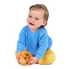 image:imageBright Starts Oball Rattle Ball EasyGrasp Infant Rattle with Finger Holes Orange 036 Months