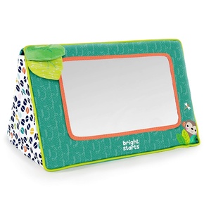 image:imageBright Starts Sit and See Safari Floor Mirror Tummy Time Activity Toy Ages Newborn Safari Mirror