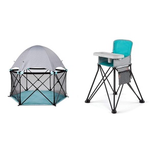 image:imageSummer Infant Pop N Play Deluxe Ultimate Playard and Pop n Dine SE Highchair Bundle  Portable IndoorOutdoor Playpen and Highchair