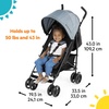 image:imageBright Starts Ford Bronco HighGear Stroller Lightweight Foldable Stroller with Sport Details Large Storage Basket AntiShock amp Lockable Wheels Unisex Area 51 BlueGreen