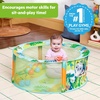 image:imageBright Starts Rowdy Rainforest Stow amp Go Baby Ball Pit with 20 Balls amp 3 Ball Drops Foldable Ball Pit for Babies amp Toddlers 6 Months Includes Carry Bag