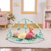 image:imageBright Starts Wild Rainforest Foldaway Activity Gym with Carry Bag for Storage amp Travel Blue Green Jungle Play Gym Newborns amp UpBlue Green