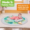image:imageBright Starts Wild Rainforest Foldaway Activity Gym with Carry Bag for Storage amp Travel Blue Green Jungle Play Gym Newborns amp UpBlue Green
