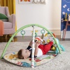 image:imageBright Starts Wild Rainforest Foldaway Activity Gym with Carry Bag for Storage amp Travel Blue Green Jungle Play Gym Newborns amp UpGreen