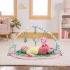 image:imageBright Starts Wild Rainforest Foldaway Activity Gym with Carry Bag for Storage amp Travel Blue Green Jungle Play Gym Newborns amp UpPink