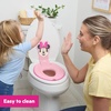 image:imageDisney Minnie Mouse 2in1 My Travel Potty by Bright Starts Freestanding Potty or Toilet Topper Seat Includes Travel Storage Bag PinkMinnie Flip  Sit