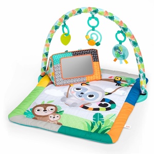image:imageBright Starts Tropical Treetop Baby Activity Gym amp Tummy Time Mat Ages Newborn amp UpBloom Treetop