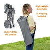 image:imageBright Starts Pop N Chill Baby Chair Travel Seat IndoorOutdoor Use Portable Infant Seat with Removable UPF 50 Canopy Pink 06 MonthsGrey