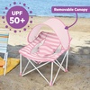 image:imageBright Starts Pop N Chill Baby Chair Travel Seat IndoorOutdoor Use Portable Infant Seat with Removable UPF 50 Canopy Pink 06 MonthsPink