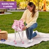 image:imageBright Starts Pop N Chill Baby Chair Travel Seat IndoorOutdoor Use Portable Infant Seat with Removable UPF 50 Canopy Pink 06 MonthsPink