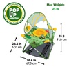 image:imageBright Starts Pop N Jump Portable Baby Activity Center Indoor Outdoor Use Lightweight Carrying Bag Canopy 612 Months  Sky Stripes BlueJohn Deere