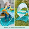 image:imageBright Starts Pop N Jump Portable Baby Activity Center Indoor Outdoor Use Lightweight Carrying Bag Canopy 612 Months  Sky Stripes BlueNemo