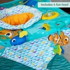 image:imageBright Starts Pop N Jump Portable Baby Activity Center Indoor Outdoor Use Lightweight Carrying Bag Canopy 612 Months  Sky Stripes BlueNemo