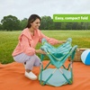 image:imageBright Starts Pop N Jump Portable Baby Activity Center Indoor Outdoor Use Lightweight Carrying Bag Canopy 612 Months  Sky Stripes BlueSky Stripes