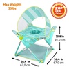 image:imageBright Starts Pop N Jump Portable Baby Activity Center Indoor Outdoor Use Lightweight Carrying Bag Canopy 612 Months  Sky Stripes BlueSky Stripes