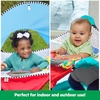 image:imageBright Starts Pop N Jump Portable Baby Activity Center Indoor Outdoor Use Lightweight Carrying Bag Canopy 612 Months  Sky Stripes BlueSweet Treats