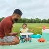 image:imageBright Starts Pop N Sit Portable Booster Seat 3in1 Floor Seat Travel High Chair amp Toddler Booster with Feeding Tray IndoorOutdoor Grey 6 Months3 YearsDisney Mickey