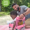 image:imageBright Starts Pop N Sit Portable Booster Seat 3in1 Floor Seat Travel High Chair amp Toddler Booster with Feeding Tray IndoorOutdoor Grey 6 Months3 YearsCore Pink