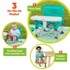image:imageBright Starts Pop N Sit Portable Booster Seat 3in1 Floor Seat Travel High Chair amp Toddler Booster with Feeding Tray IndoorOutdoor Grey 6 Months3 YearsCore Teal