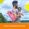 image:imageBright Starts Pop N Sit Portable Booster Seat 3in1 Floor Seat Travel High Chair amp Toddler Booster with Feeding Tray IndoorOutdoor Grey 6 Months3 YearsCore Pink