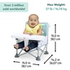image:imageBright Starts Pop N Sit Portable Booster Seat 3in1 Floor Seat Travel High Chair amp Toddler Booster with Feeding Tray IndoorOutdoor Grey 6 Months3 YearsDisney Pooh