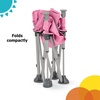 image:imageBright Starts Pop N Sit Portable Booster Seat 3in1 Floor Seat Travel High Chair amp Toddler Booster with Feeding Tray IndoorOutdoor Grey 6 Months3 YearsCore Pink