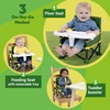 image:imageBright Starts Pop N Sit Portable Booster Seat 3in1 Floor Seat Travel High Chair amp Toddler Booster with Feeding Tray IndoorOutdoor Grey 6 Months3 YearsJohn Deere