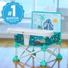 image:imageBright Starts Pop N Sit Portable Booster Seat 3in1 Floor Seat Travel High Chair amp Toddler Booster with Feeding Tray IndoorOutdoor Grey 6 Months3 YearsDisney Stitch