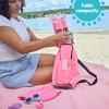 image:imageBright Starts Pop N Sit Portable Booster Seat 3in1 Floor Seat Travel High Chair amp Toddler Booster with Feeding Tray IndoorOutdoor Grey 6 Months3 YearsCore Pink