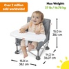 image:imageBright Starts Pop N Sit Portable Booster Seat 3in1 Floor Seat Travel High Chair amp Toddler Booster with Feeding Tray IndoorOutdoor Grey 6 Months3 YearsCore Gray